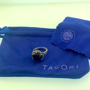 Tacori Classic Rock Black Onyx Ring Size 7 Including Tacori Pouch & Cloth